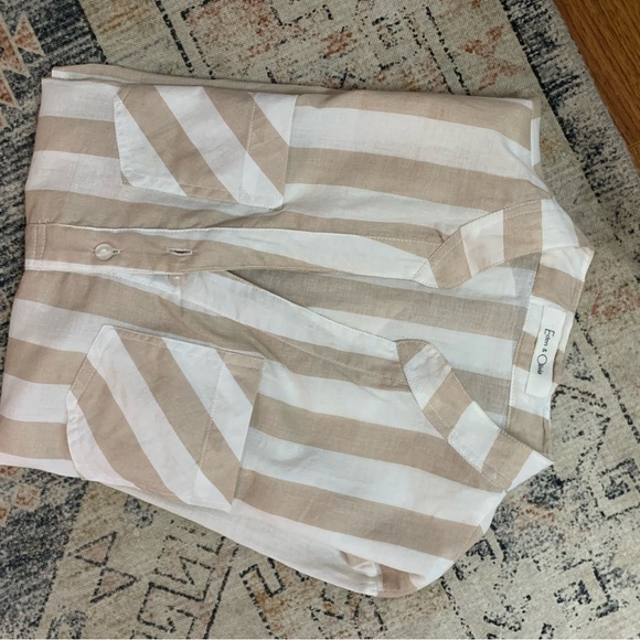 Tunic style striped lightweight blouse - Picture 6 of 7